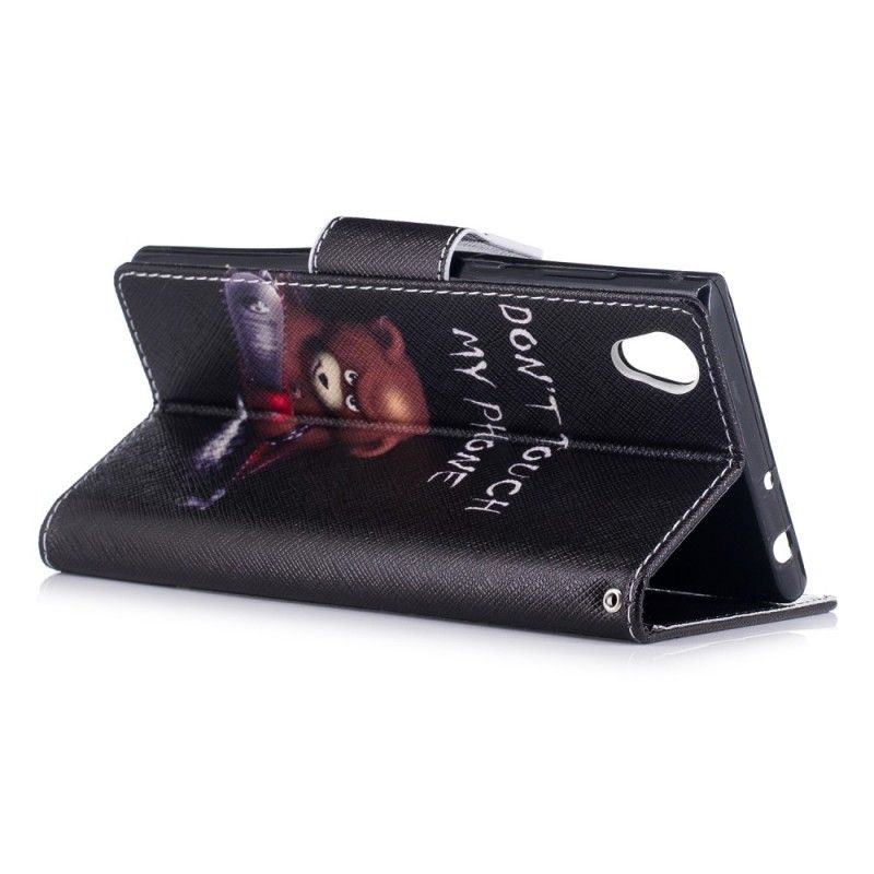 Flip Case Leren Sony Xperia L1 Gevaarlijke Beer