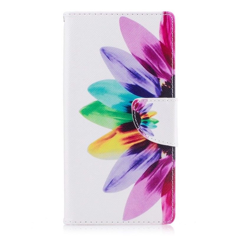 Leren Hoesje voor Sony Xperia L1 Aquarelbloem