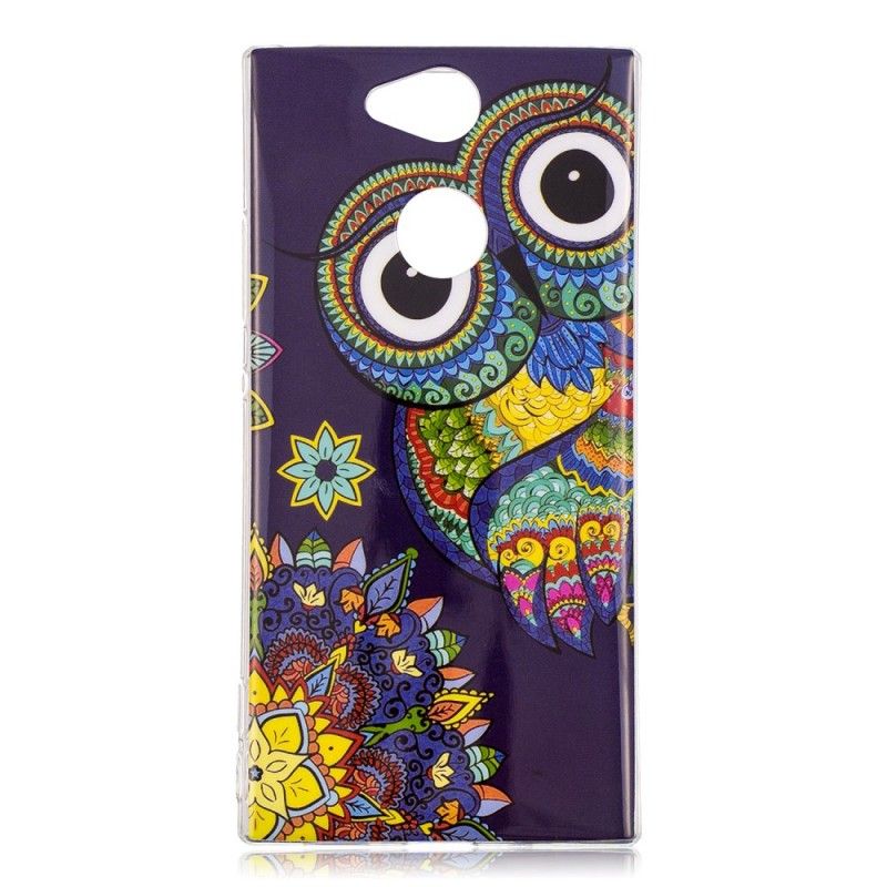 Hoesje Sony Xperia XA2 Telefoonhoesje Fluorescerende Mandala-Uil