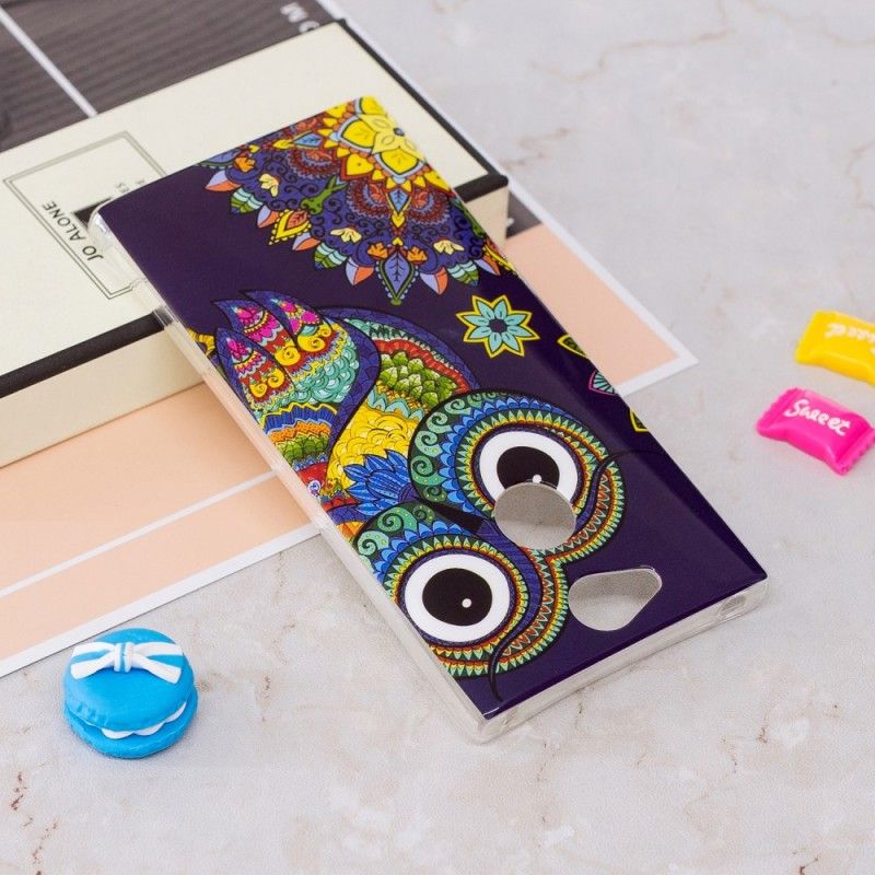 Hoesje Sony Xperia XA2 Telefoonhoesje Fluorescerende Mandala-Uil