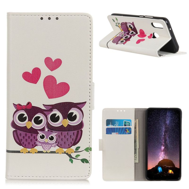 Leren Hoesje Alcatel 3X (2019) Uilenfamilie