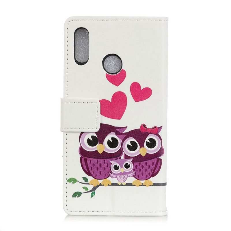 Leren Hoesje Alcatel 3X (2019) Uilenfamilie