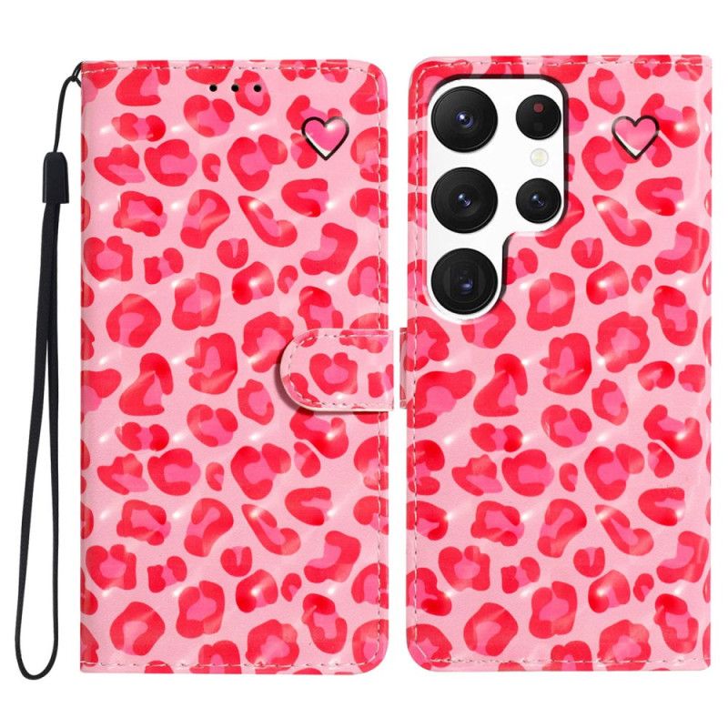 Bescherming Hoesje Samsung Galaxy S24 Ultra 5g Roze Luipaardprint