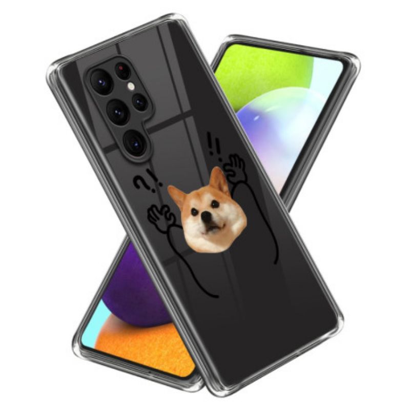 Case Hoesje Samsung Galaxy S24 Ultra 5g Telefoonhoesje Hond Met Hoge Poten