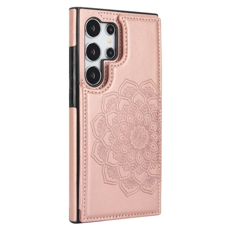 Cover Hoesje Samsung Galaxy S24 Ultra 5g Telefoonhoesje Mandala-bloemenpatroon En Ondersteuning