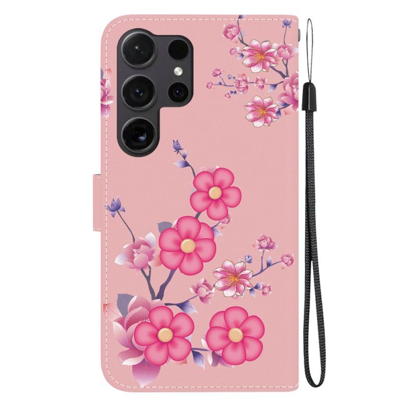 Flip Case Leren Samsung Galaxy S24 Ultra 5g Sakura-band