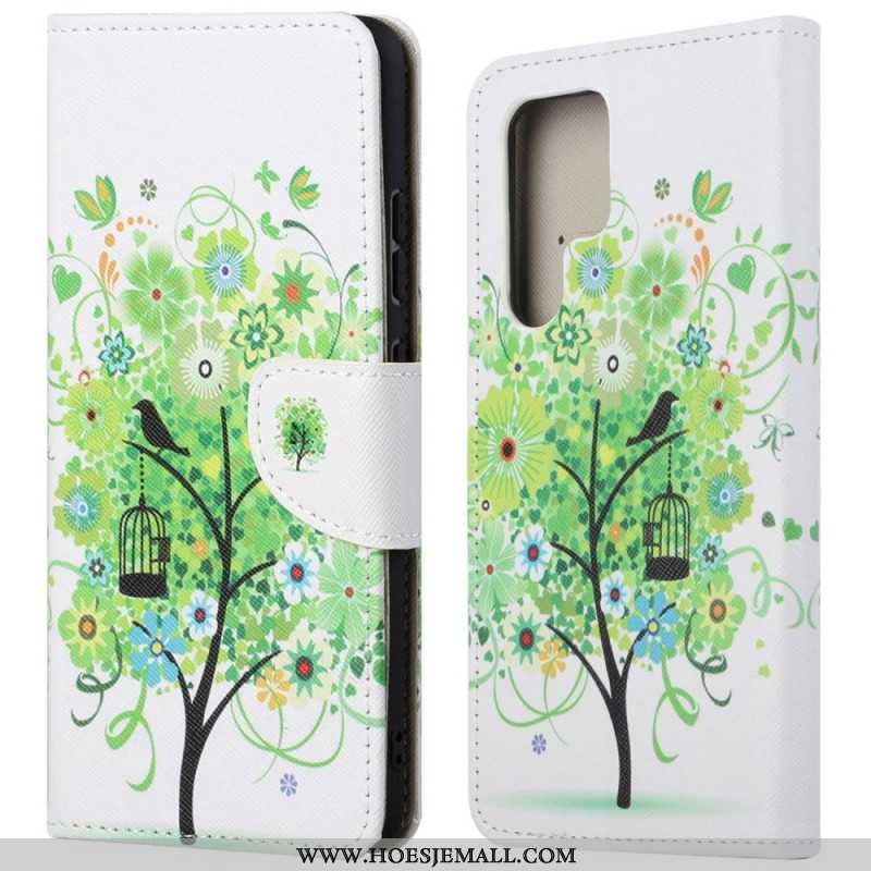 Folio-hoesje Samsung Galaxy S24 Ultra 5g Telefoonhoesje Groene Boom