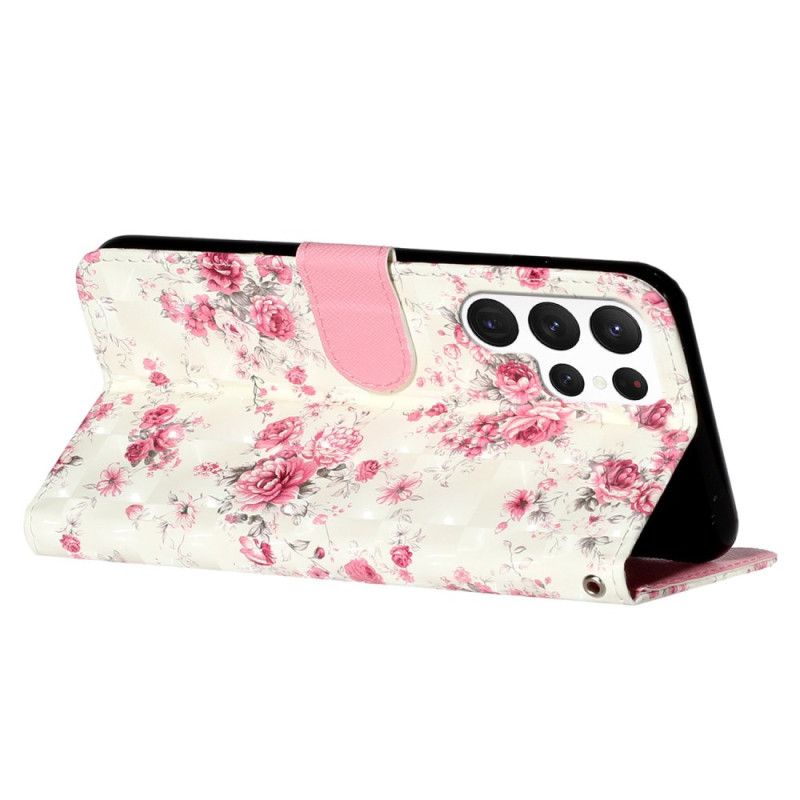 Folio-hoesje Samsung Galaxy S24 Ultra 5g Telefoonhoesje Lierty Bloemen Met Riem