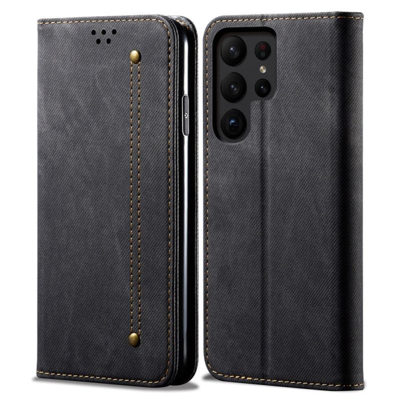 Folio-hoesje Voor Samsung Galaxy S24 Ultra 5g Jeansstof