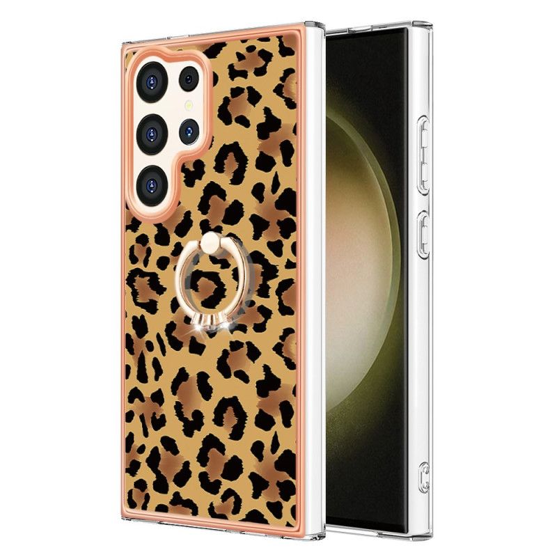 Hoesje Samsung Galaxy S24 Ultra 5g Met Ringhouder Met Luipaardprint