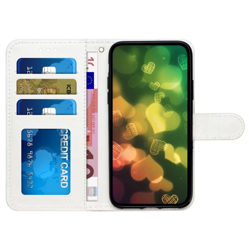 Leren Hoesje Samsung Galaxy S24 Ultra 5g Bandjes Met Luipaardprint Bescherming Hoesje