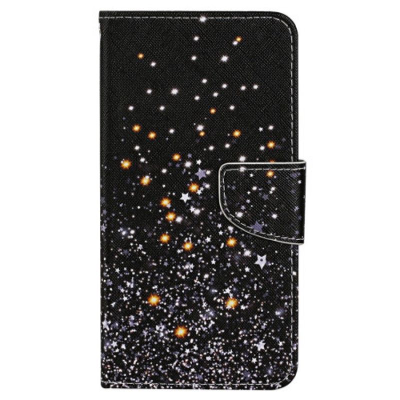 Leren Hoesje Voor Samsung Galaxy S24 Ultra 5g Sterren Met Riem