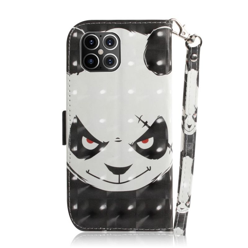 Bescherming Hoesje iPhone 12 Pro Max Telefoonhoesje Boze Panda Met String