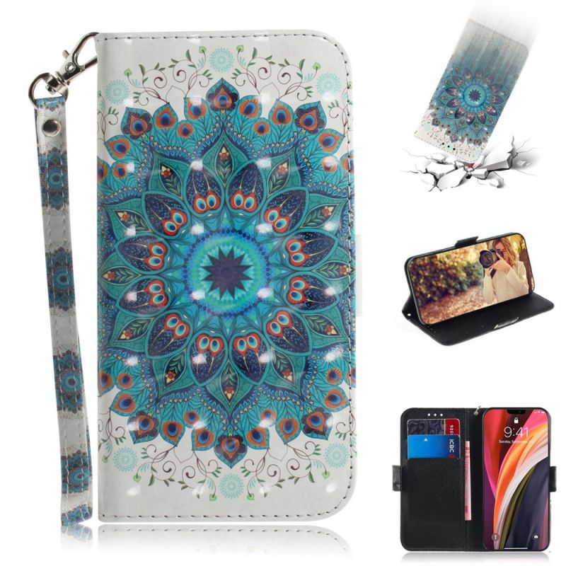 Bescherming Hoesje iPhone 12 Pro Max Telefoonhoesje Meesterlijke Mandala Met String