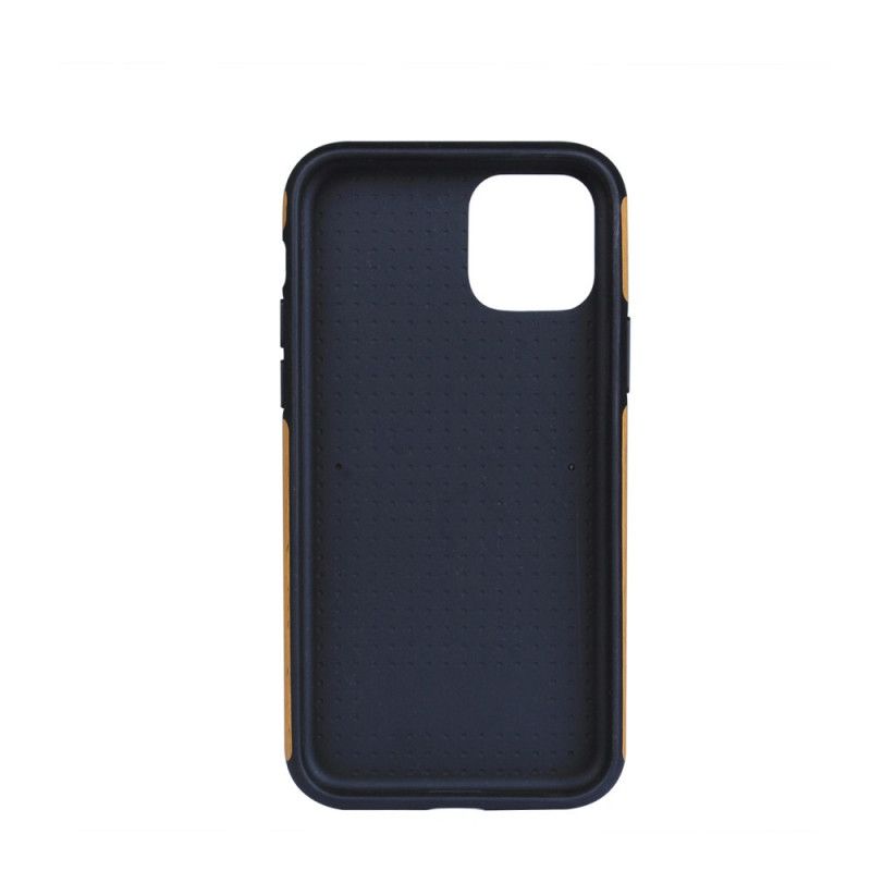 Case Hoesje iPhone 12 Pro Max Grijs Wit Telefoonhoesje Houtstijl