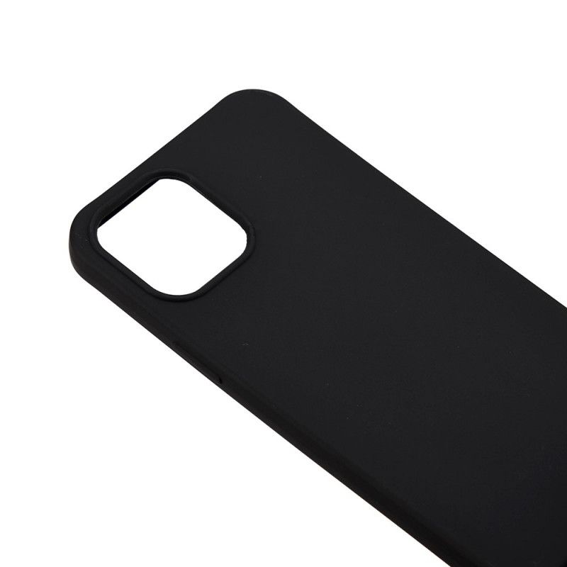 Case Hoesje iPhone 12 Pro Max Roze Zwart Telefoonhoesje Siliconen En Koord