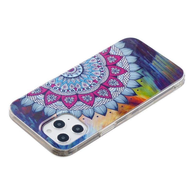 Case Hoesje iPhone 12 Pro Max Telefoonhoesje Fluorescerende Mandala