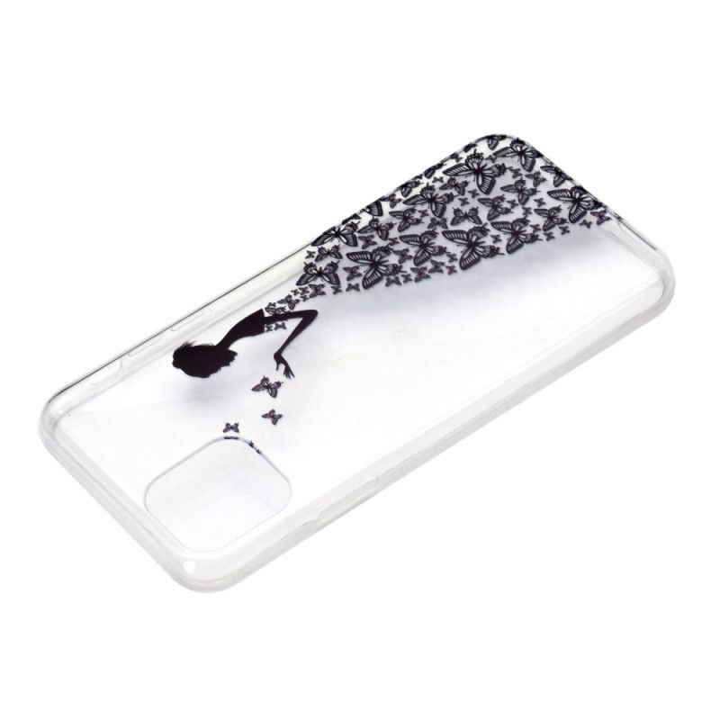 Case Hoesje iPhone 12 Pro Max Telefoonhoesje Transparante Jurk Met Vlinders