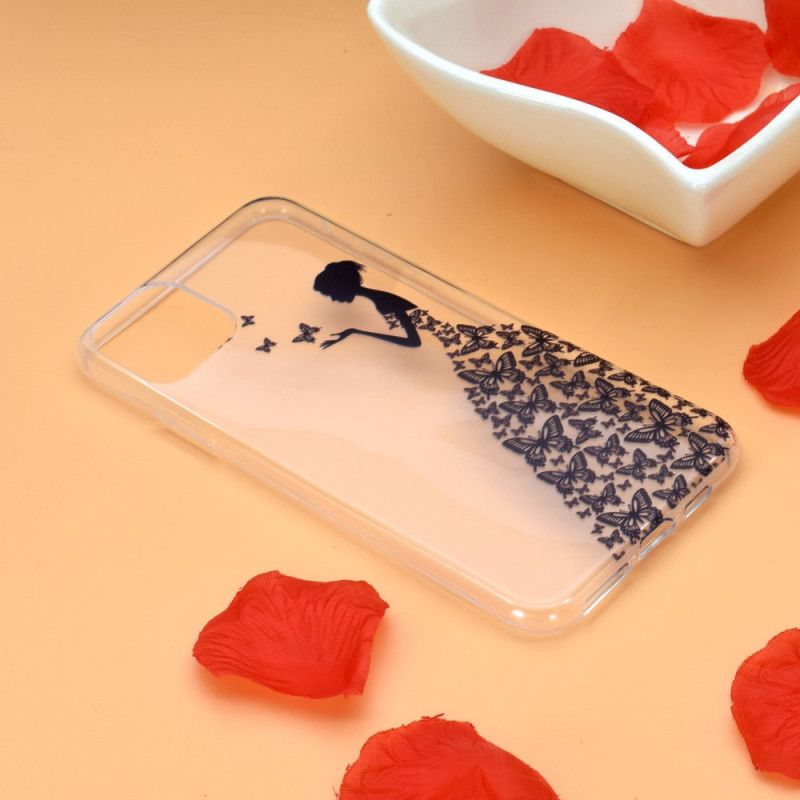 Case Hoesje iPhone 12 Pro Max Telefoonhoesje Transparante Jurk Met Vlinders
