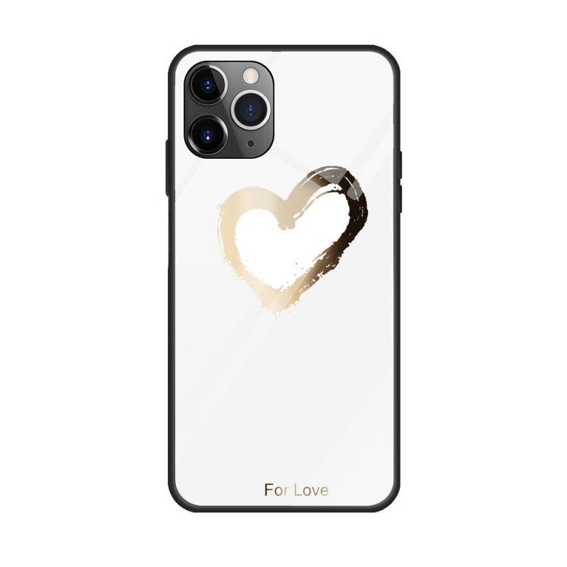 Case Hoesje iPhone 12 Pro Max Wit Zwart Telefoonhoesje Hart Voor Liefde