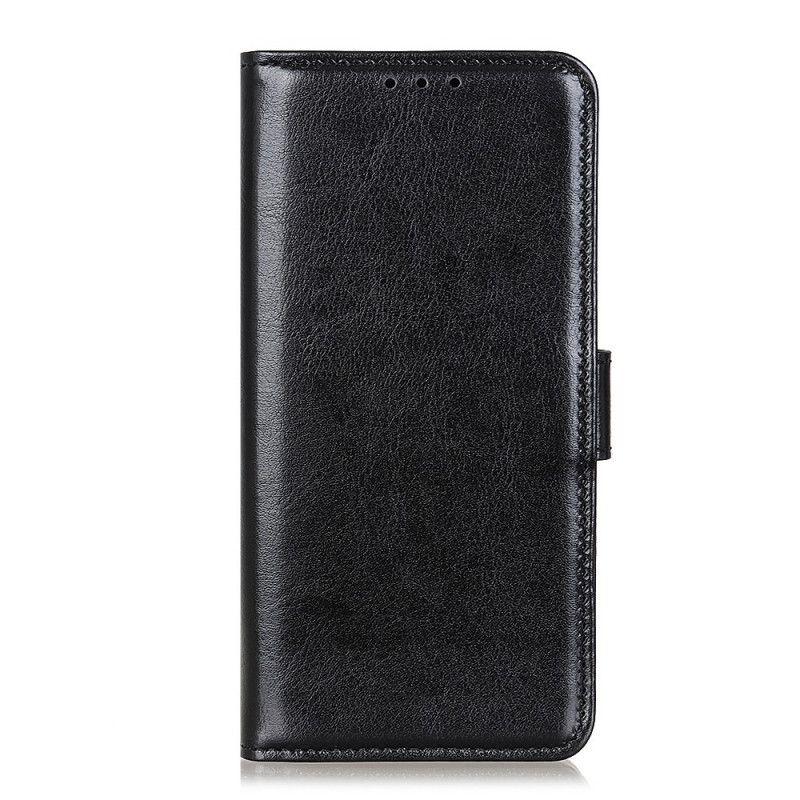 Cover Folio-hoesje iPhone 12 Pro Max Wit Zwart Telefoonhoesje Leerstijl