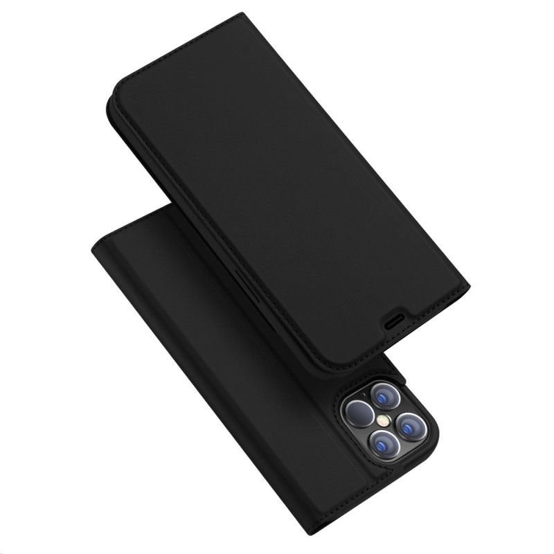 Folio-hoesje voor iPhone 12 Pro Max Donkerblauw Zwart Dux Ducis Pro Serie Skin