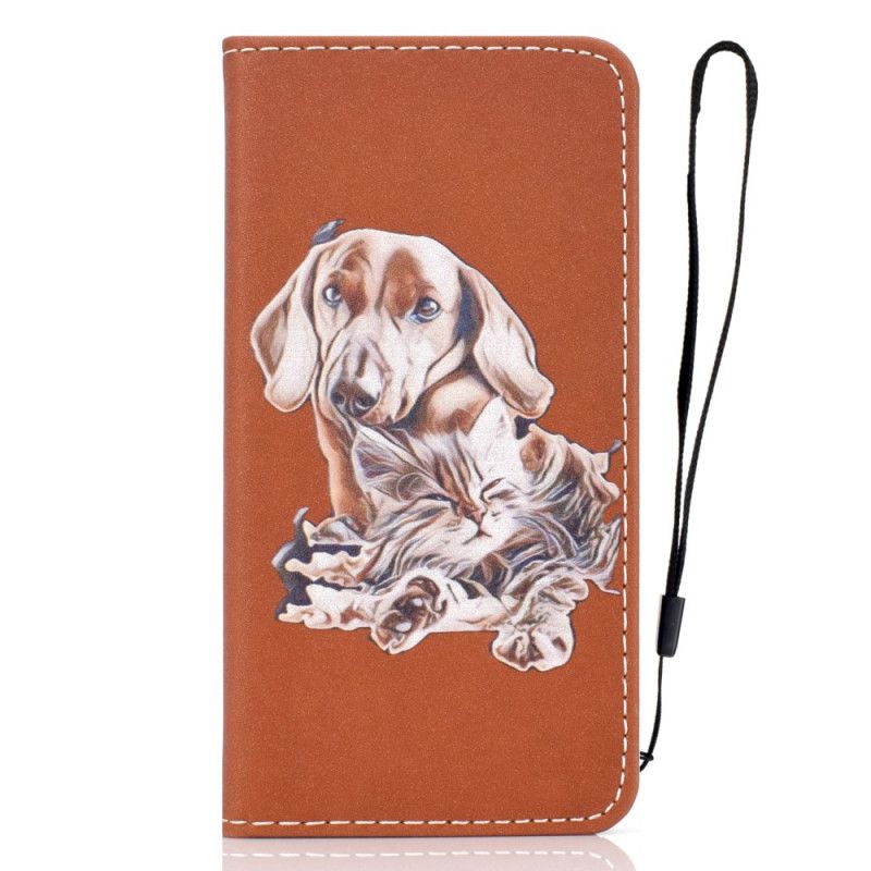 Folio-hoesje voor iPhone 12 Pro Max Hond En Kat