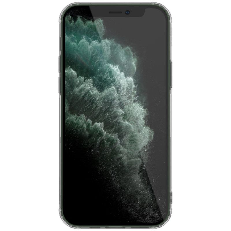 Hoesje iPhone 12 Pro Max Grijs Wit Natuurlijk Transparant Nillkin