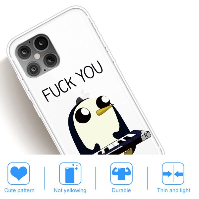 Hoesje iPhone 12 Pro Max Pinguin Fuck You