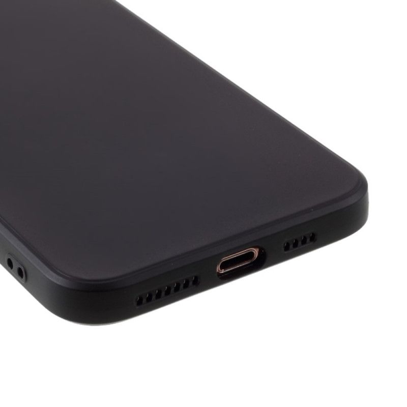 Hoesje iPhone 12 Pro Max Rood Zwart Flexibele Siliconen Gekleurde Knop