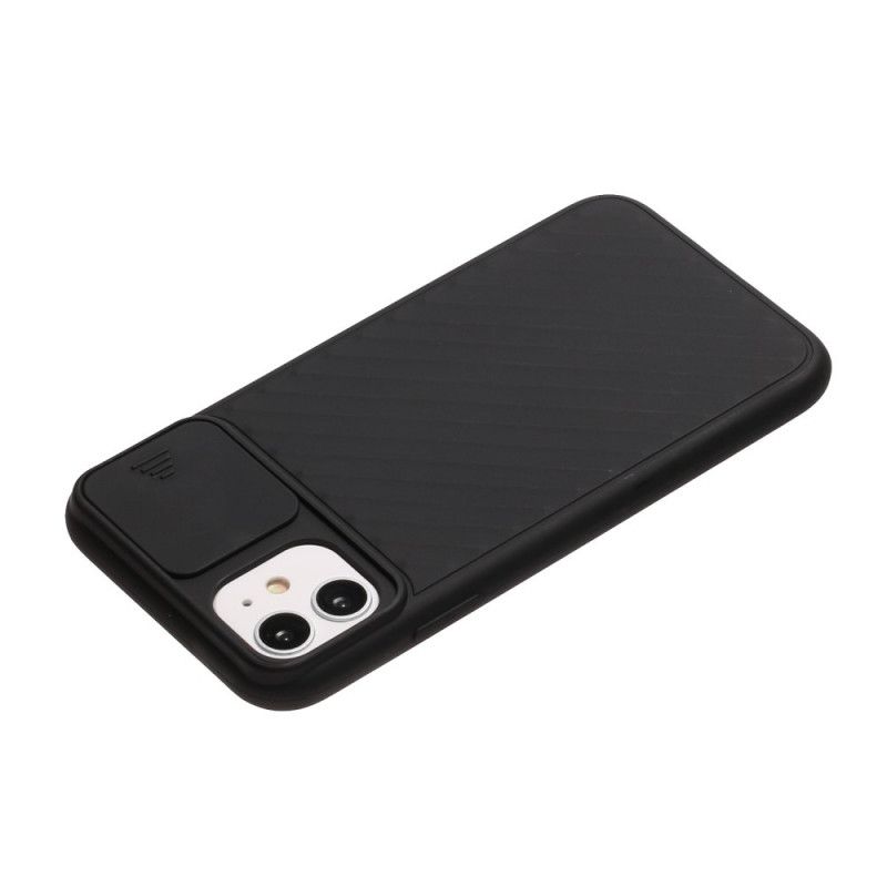 Hoesje iPhone 12 Pro Max Rood Zwart Verwijderbare Siliconen Lensbeschermer