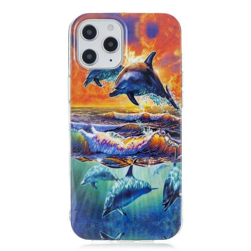 Hoesje iPhone 12 Pro Max Telefoonhoesje Dolfijnen In Het Wild