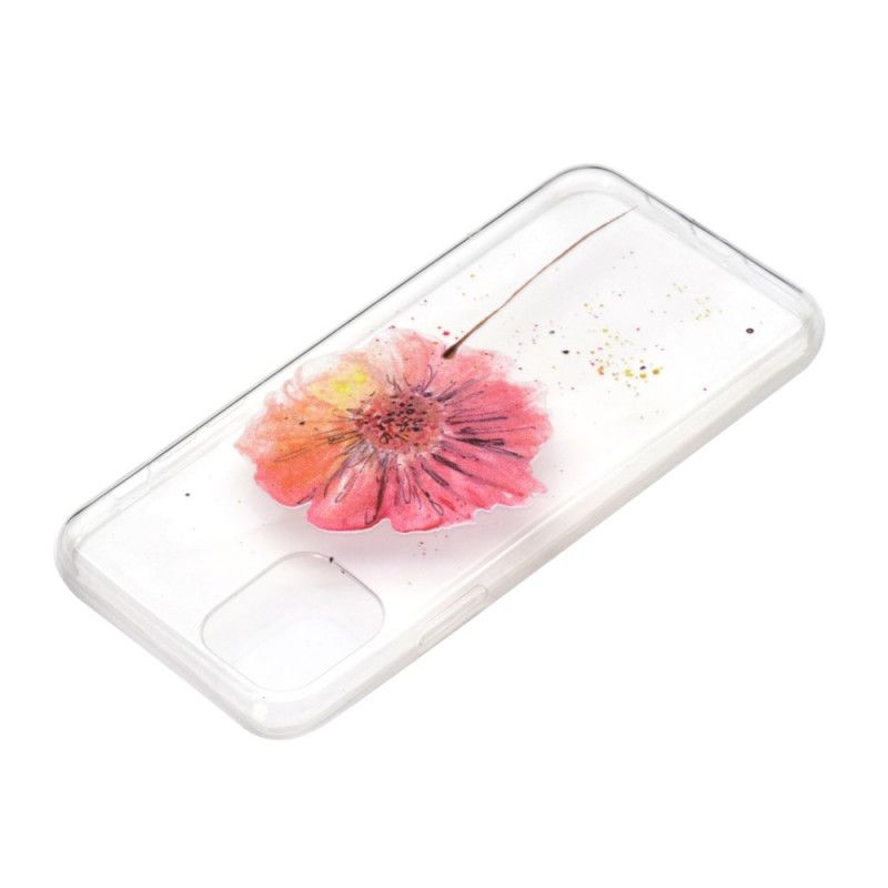 Hoesje iPhone 12 Pro Max Transparante Aquarel Klaproos