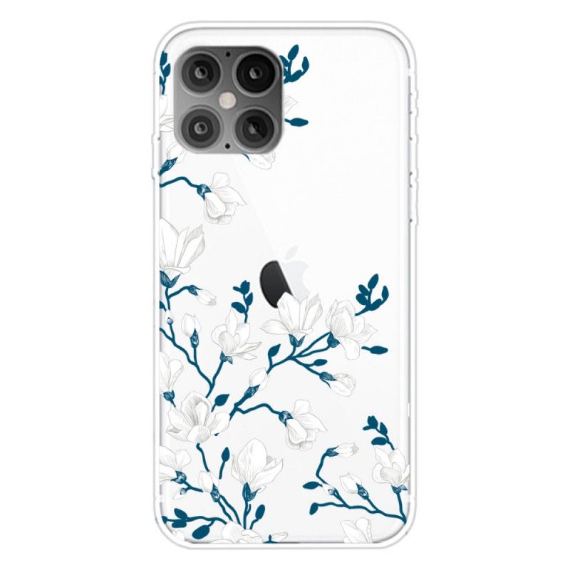 Hoesje iPhone 12 Pro Max Witte Bloemen