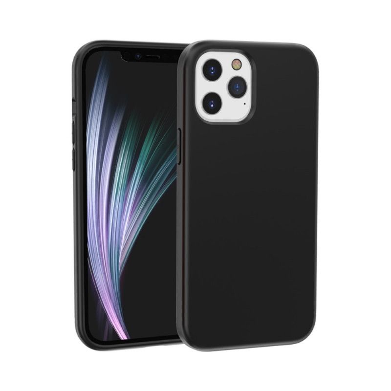 Hoesje voor iPhone 12 Pro Max Wit Zwart Anti-Vingerafdruk En Spatten