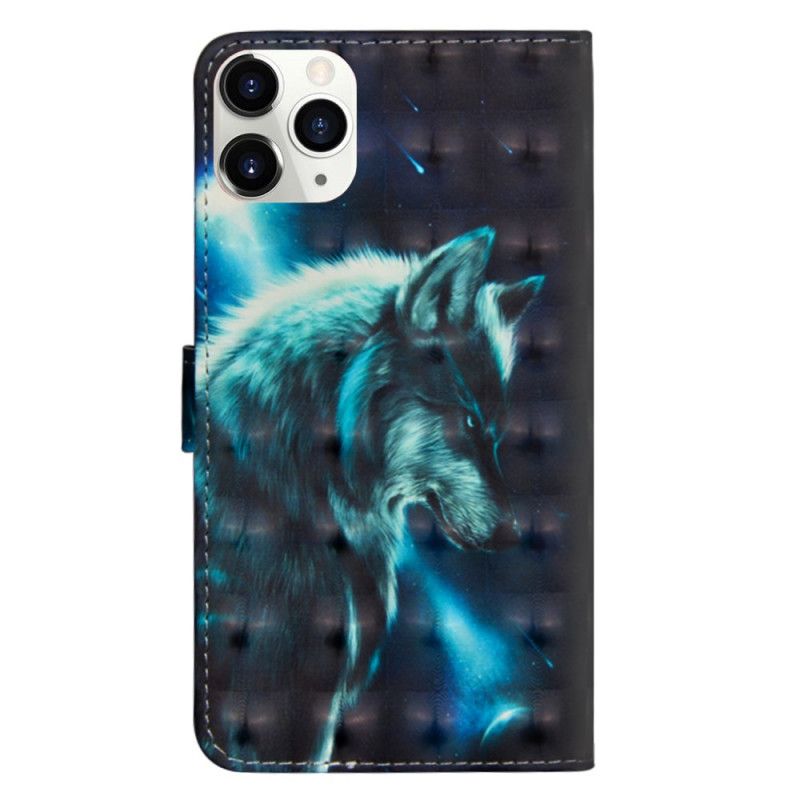 Leren Hoesje iPhone 12 Pro Max Majestueuze Wolf