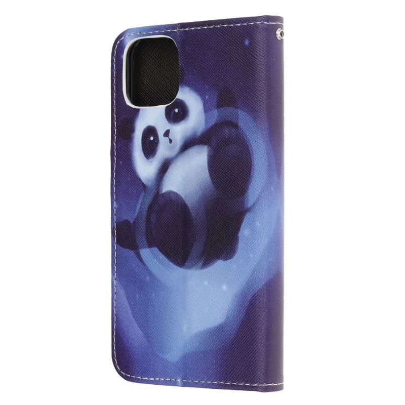 Leren Hoesje voor iPhone 12 Pro Max Pandaruimte Met String