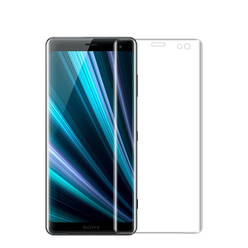 Bescherming Van Gebogen Gehard Glas Sony Xperia XZ3 Transparant Zwart Mofi