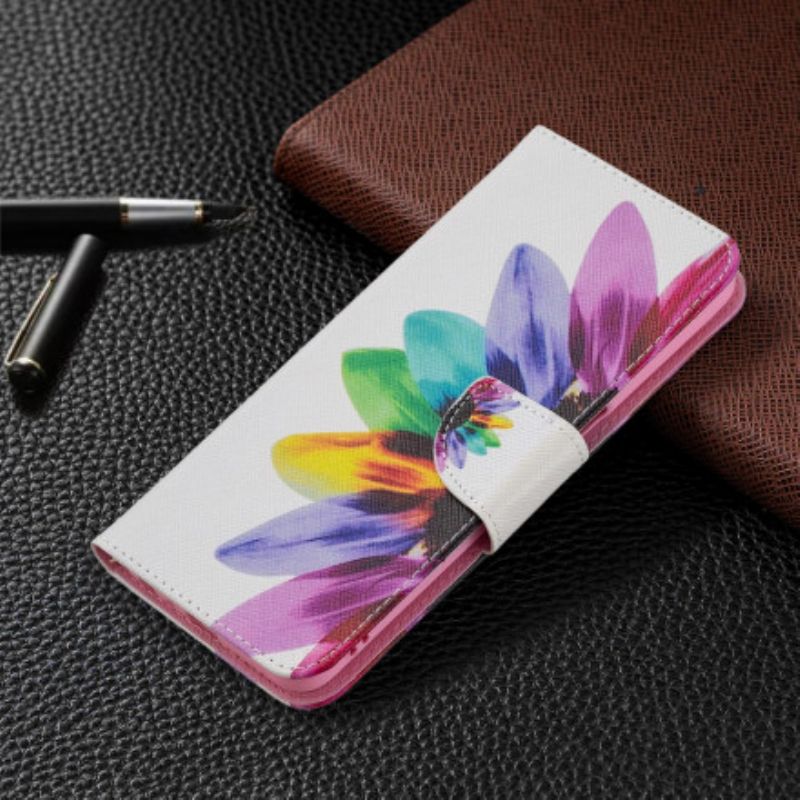 Flip Case Leren Oppo A54 5g / A74 5g Bloem Aquarel