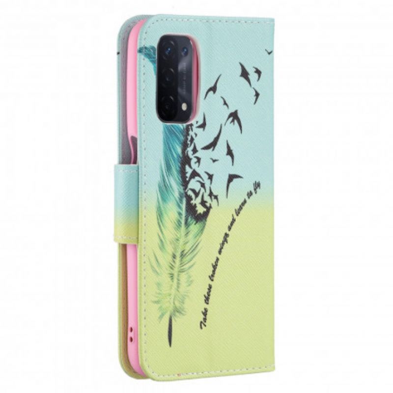 Flip Case Leren Oppo A54 5g / A74 5g Leer Vliegen