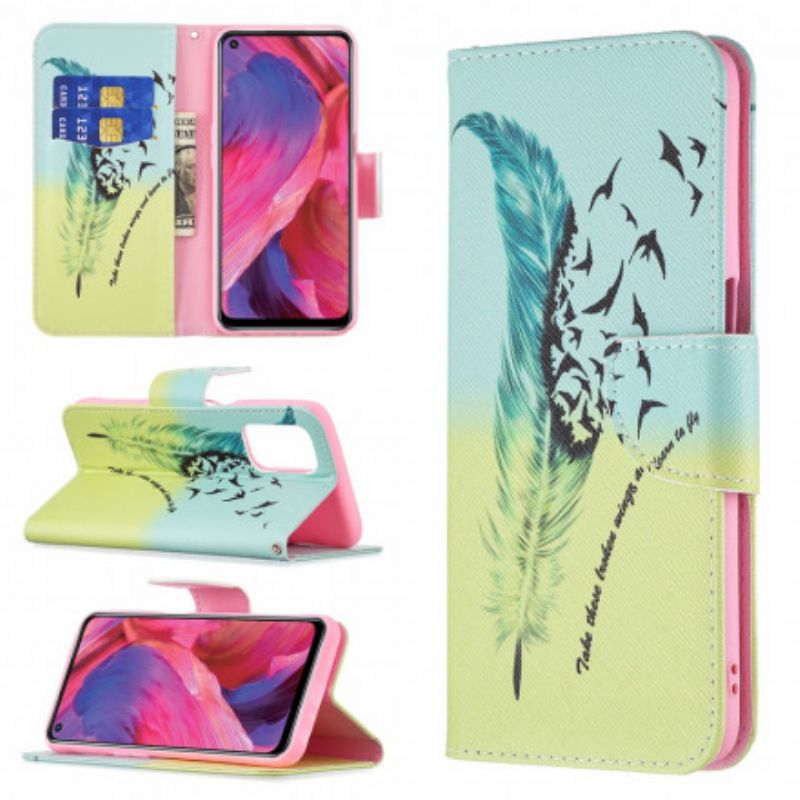 Flip Case Leren Oppo A54 5g / A74 5g Leer Vliegen