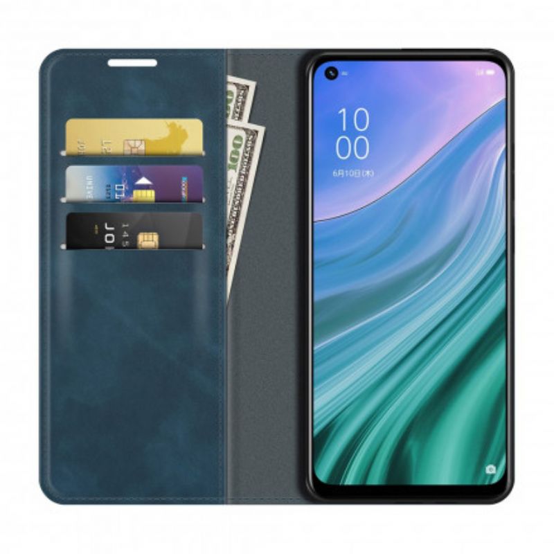 Folio-hoesje Oppo A54 5g / A74 5g Huid-aanraking