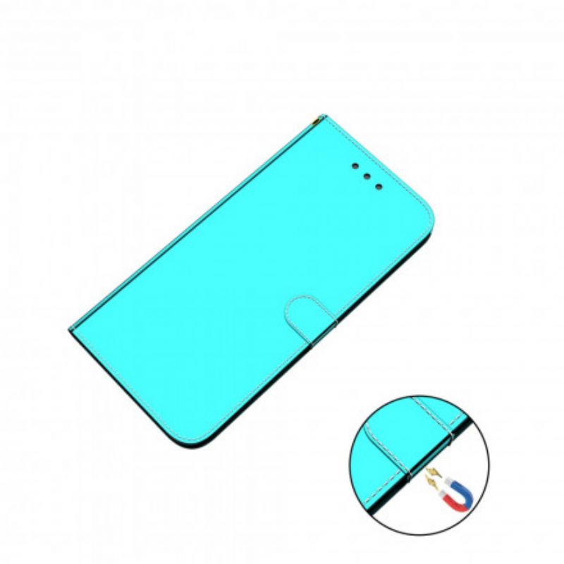 Folio-hoesje Oppo A54 5g / A74 5g Spiegelkap Van Kunstleer