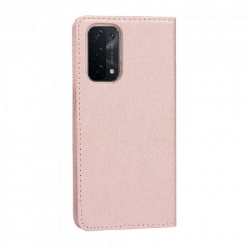 Folio-hoesje Oppo A54 5g / A74 5g Zacht Lederen Stijl Met Riem