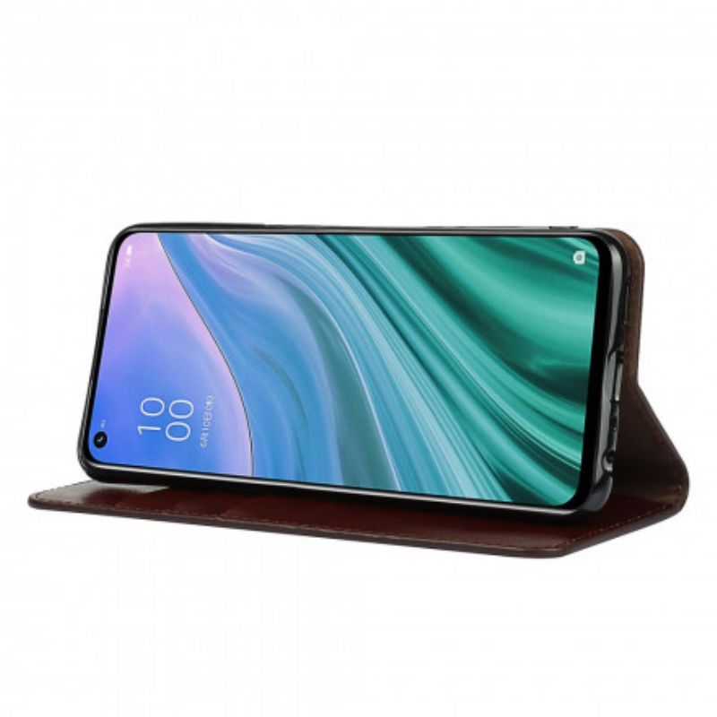 Folio-hoesje Voor Oppo A54 5g / A74 5g Echt Leer