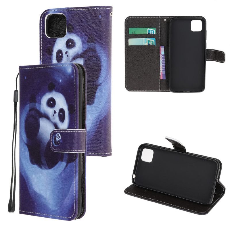 Bescherming Hoesje Huawei Y5p Telefoonhoesje Pandaruimte Met String