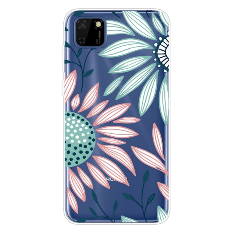 Case Hoesje Huawei Y5p Telefoonhoesje Een Bloem Transparant