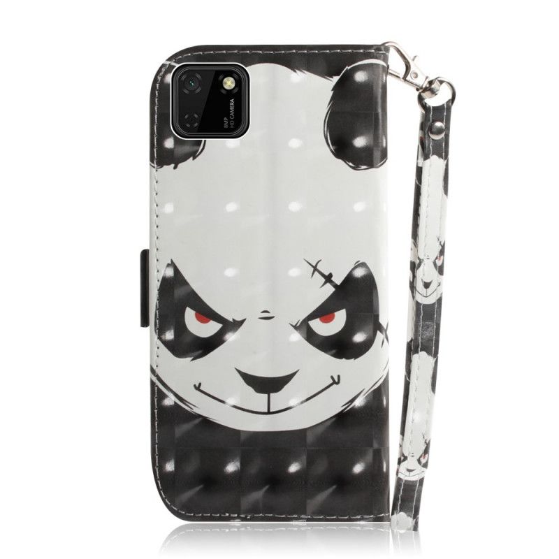 Cover Folio-hoesje Huawei Y5p Telefoonhoesje Boze Panda Met String