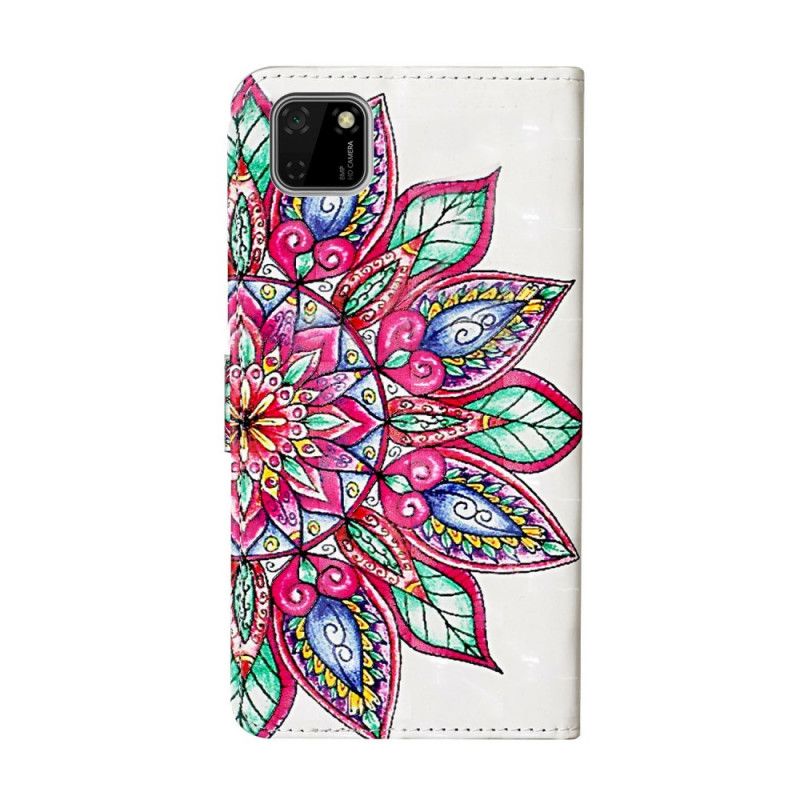 Cover Folio-hoesje Huawei Y5p Telefoonhoesje Getekende Mandala