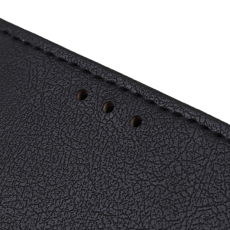 Cover Folio-hoesje Huawei Y5p Wit Zwart Telefoonhoesje Eenvoudig Klassiek Leereffect